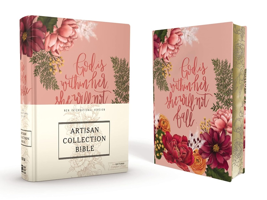 NIV Artisan Collection Bible Pink Floral Red Letter H/C