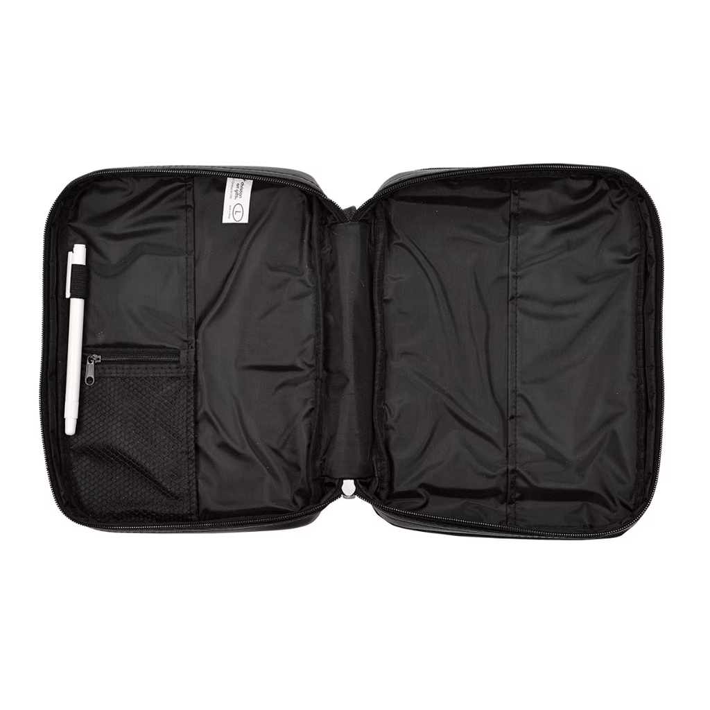 Bible Case Black Two-Fold Luxleath X-Lrg