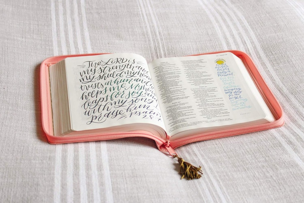NIV Beautiful Word Bible For Girls Zipper Pink I/L