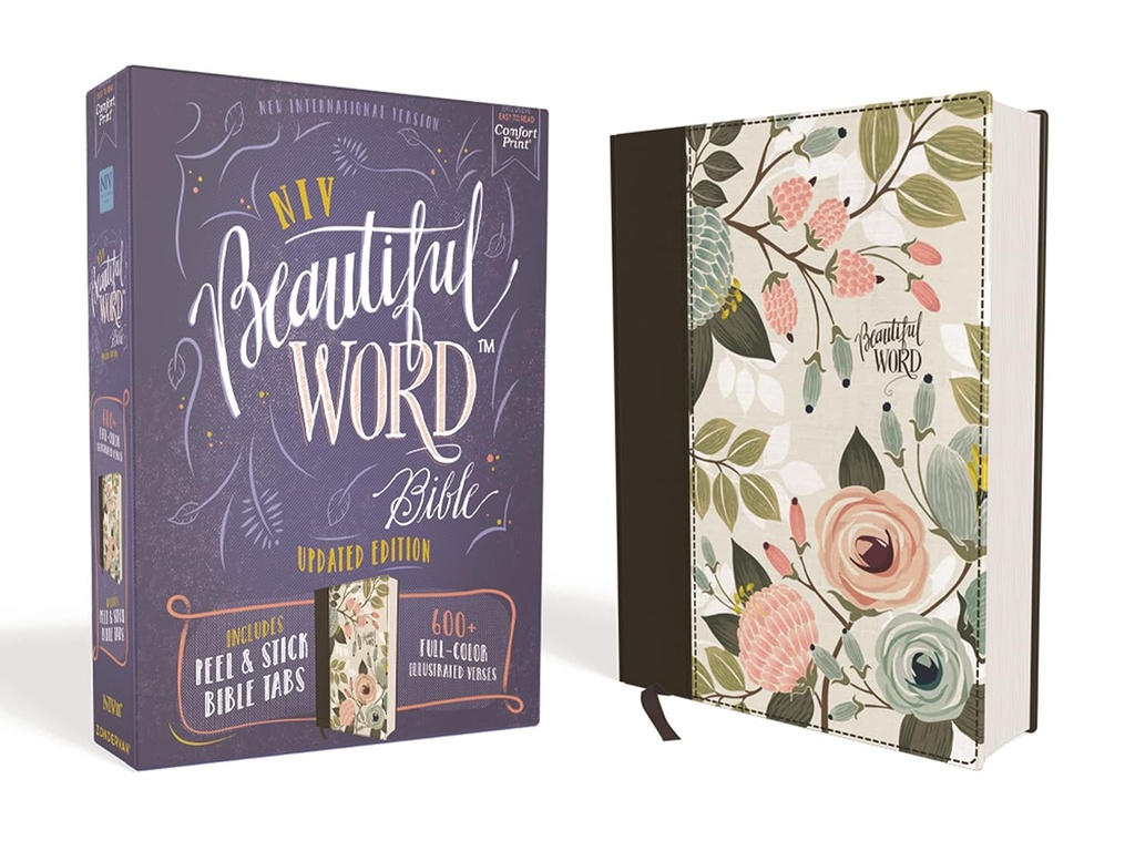 NIV Beautiful Word Bible Updated Ed Floral H/C