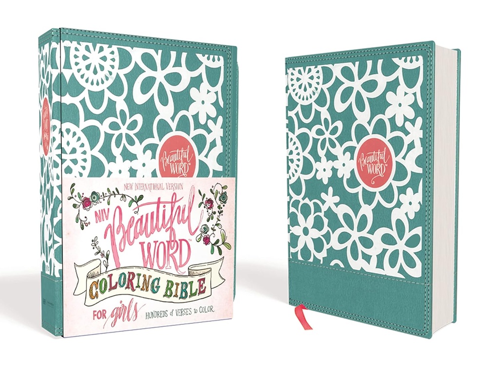NIV Beautiful Word Colouring Bible For Girls Teal I/L