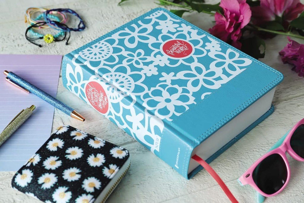 NIV Beautiful Word Colouring Bible For Girls Teal I/L