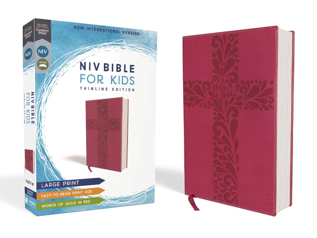NIV Bible For Kids Large Print Thinline Pink I/L