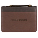 Bible Case XL Strength & Defence Lion Brown Luxleather