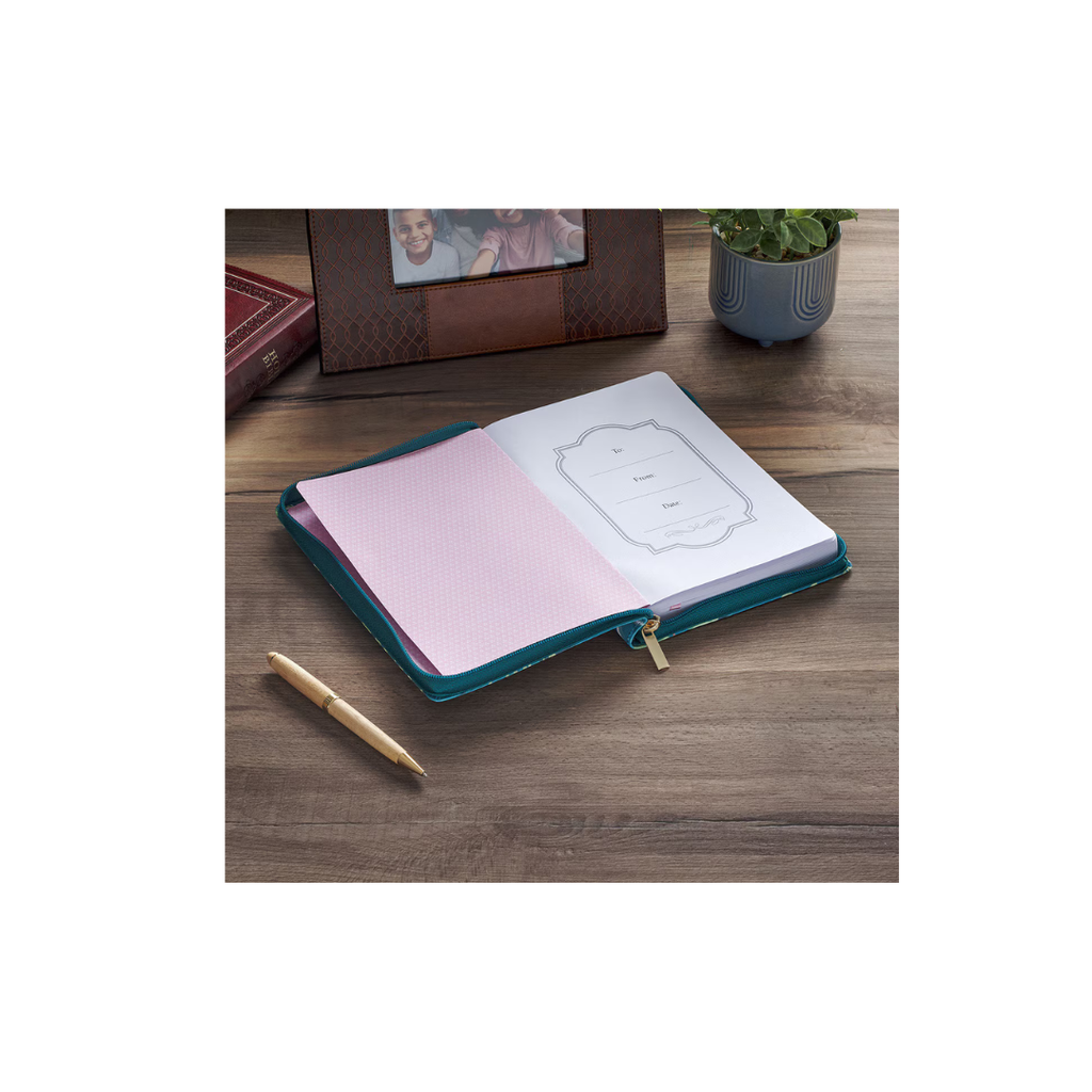 Journal Love The Lord Teal Floral Zip (01/25)