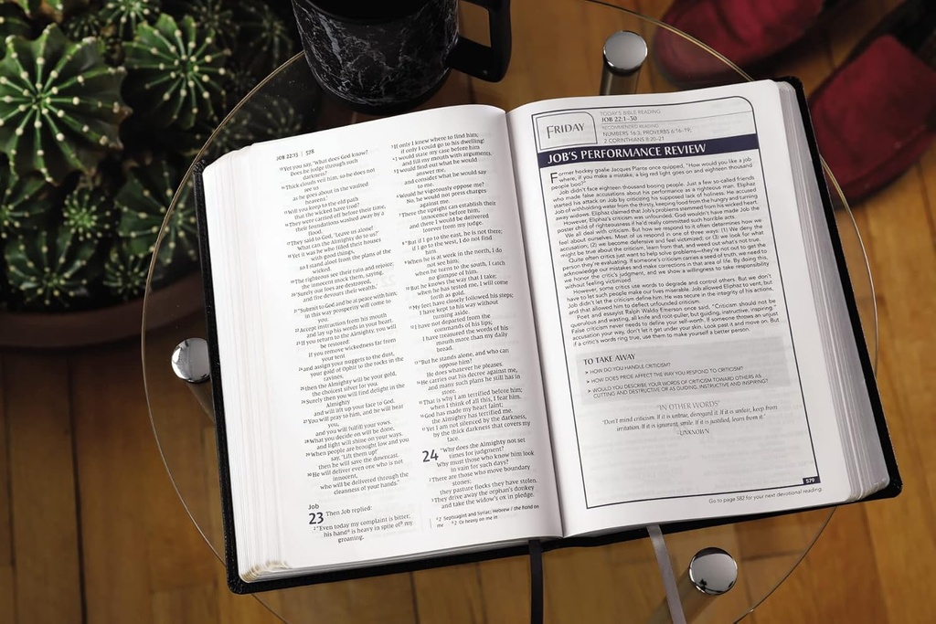 NIV Men's Devotional Bible Large Print Black I/L