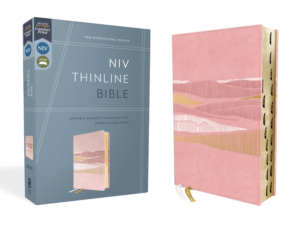 NIV Thinline Bible Pink Hills Indexed I/L