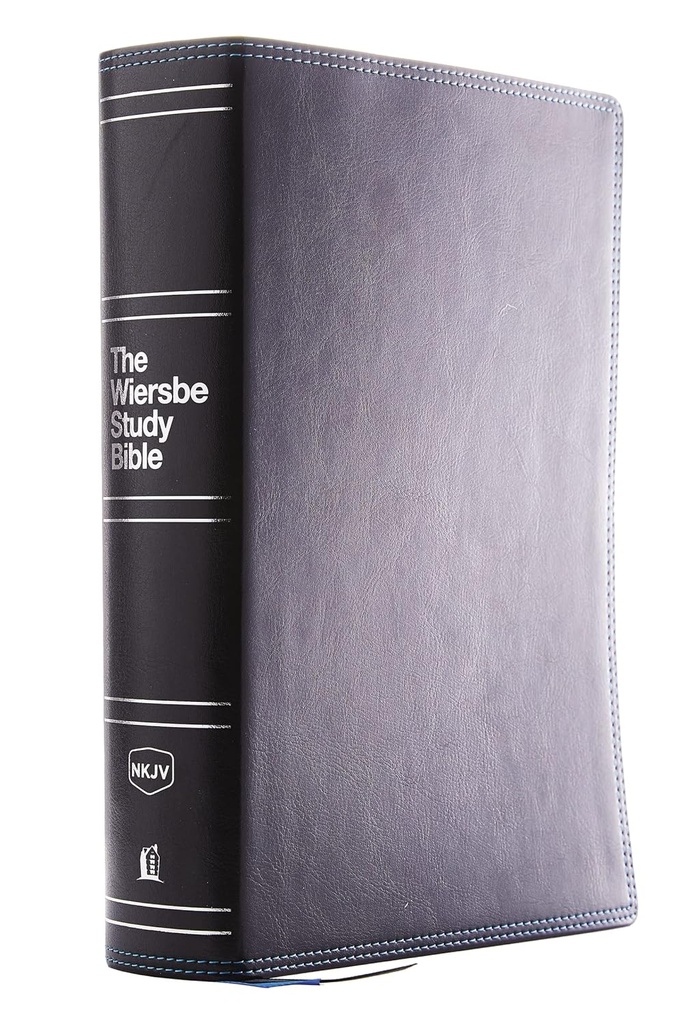 NKJV Wiersbe Study Bible Black Leathersoft