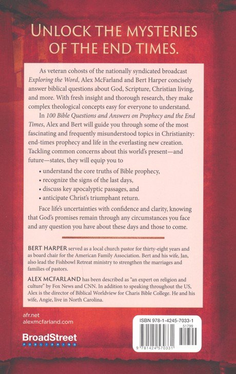 100 Bible Questions and Answers on Prophecy and the End Times (10/25)