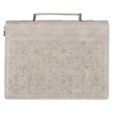 Bible Case Large My Grace Is Sufficient Wildflower Taupe