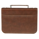 Bible Case Large My Strength Lion Honey-Brown