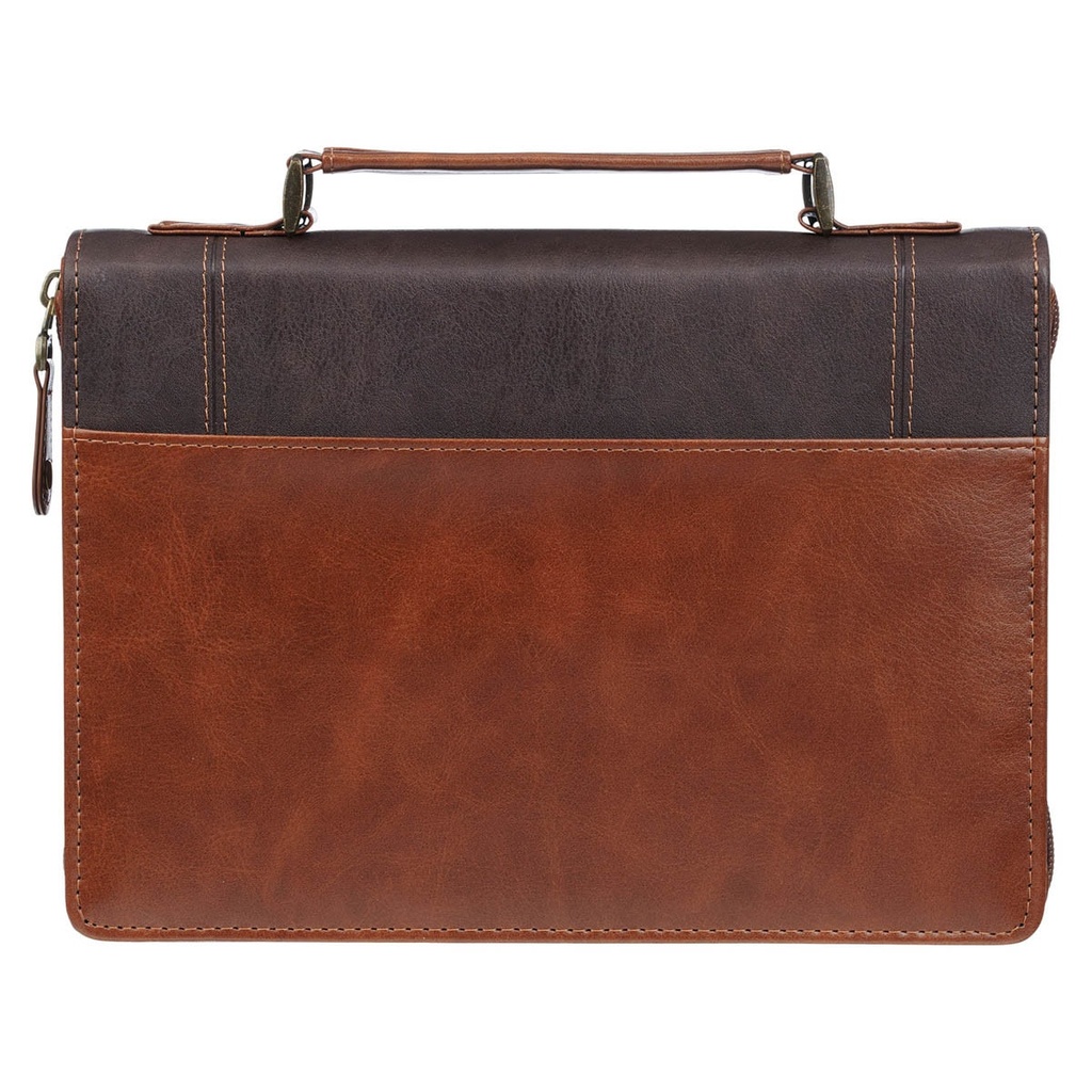 Bible Case Large Stand Firm Espresso/Honey-Brown