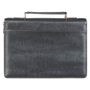 Bible Case Large Trust In The Lord Black/Grey Faux Leather