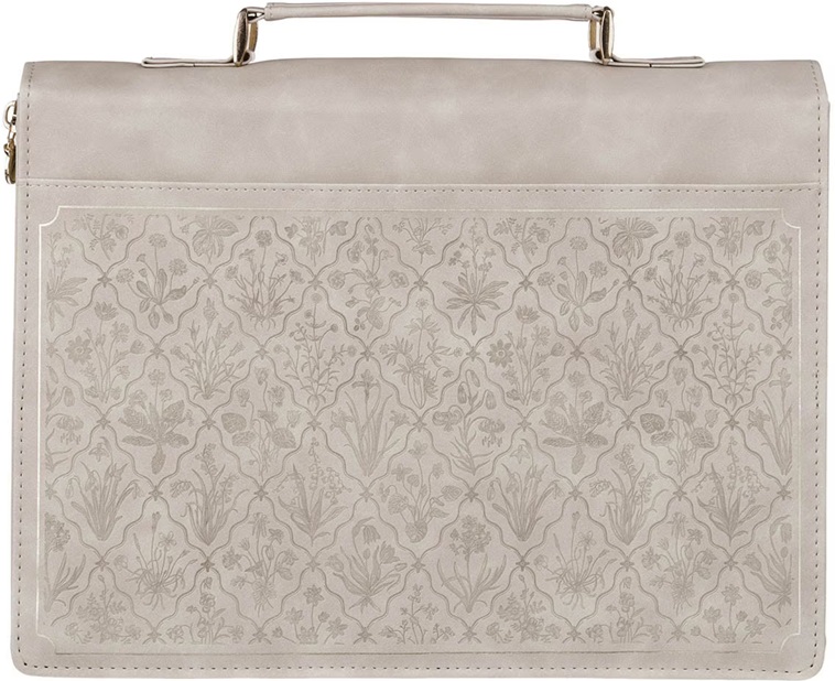 Bible Case Medium My Grace Is Sufficient Wildflower Taupe