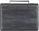 Bible Case XL Trust In The  Black/Grey Faux Leather