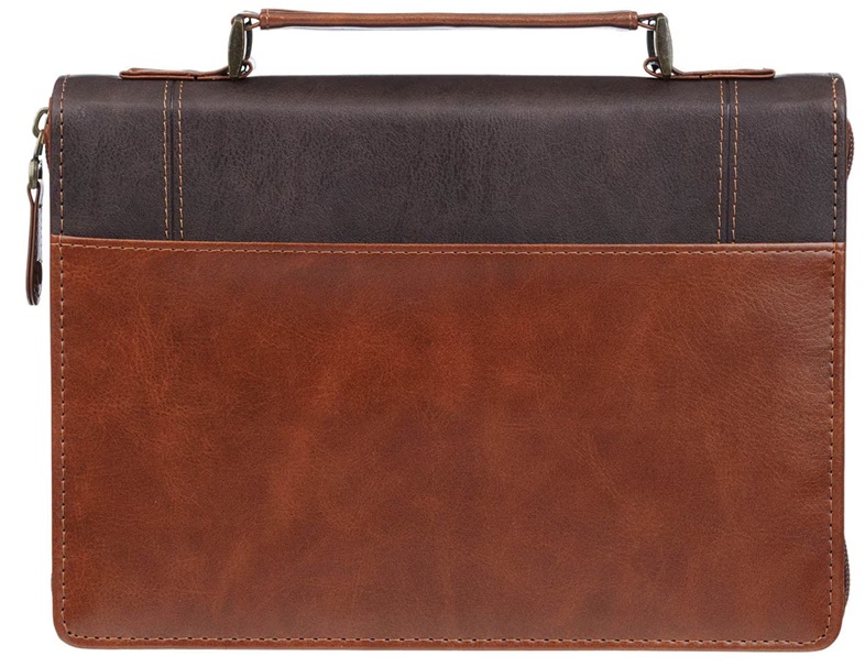 Bible Case Medium Stand Firm Espresso/Honey-Brown 