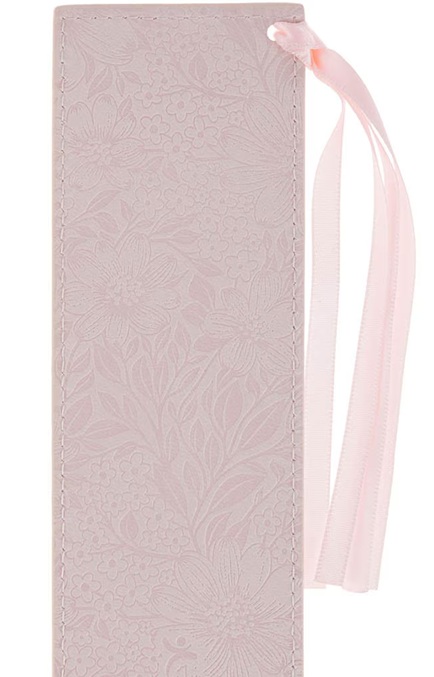 Bookmark Faux Leather Pink Bless You and Keep You Num. 6:24