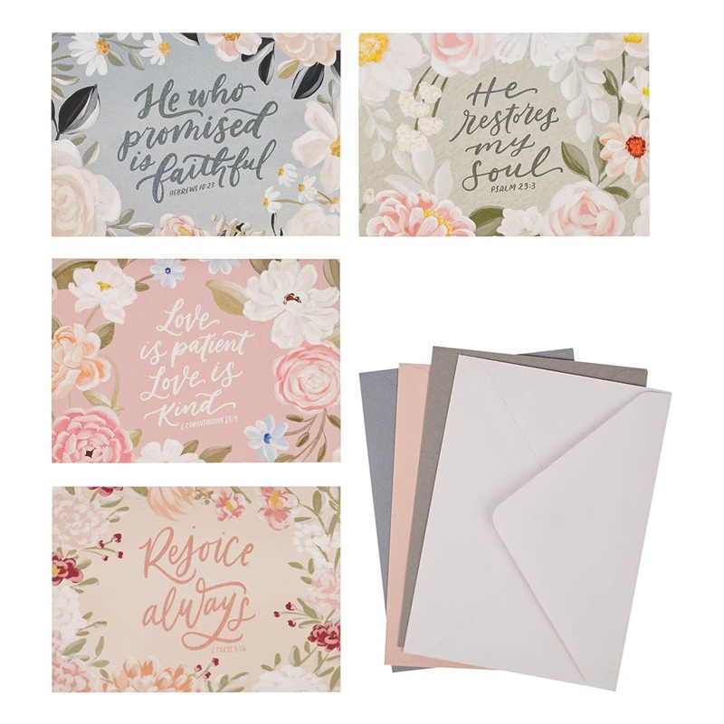 Boxed Greeting Cards 4 Scripture Designs (20 Cards)