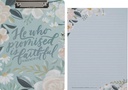 Clipboard w/Pad Blue Floral He Who Promised is Faithful Heb. 10:23