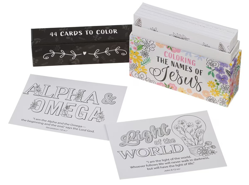 Colouring the Names of Jesus Boxed Cards