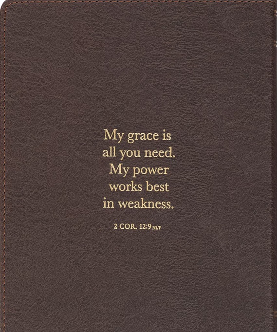 Daily Devotional Amazing Grace Two-Tone Brown Faux Leather