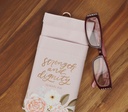 Double Eyeglass Case Strength & Dignity Pink Floral