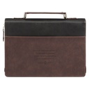 Bible Case Medium Pursue Righteousness Black/Walnut Brown 