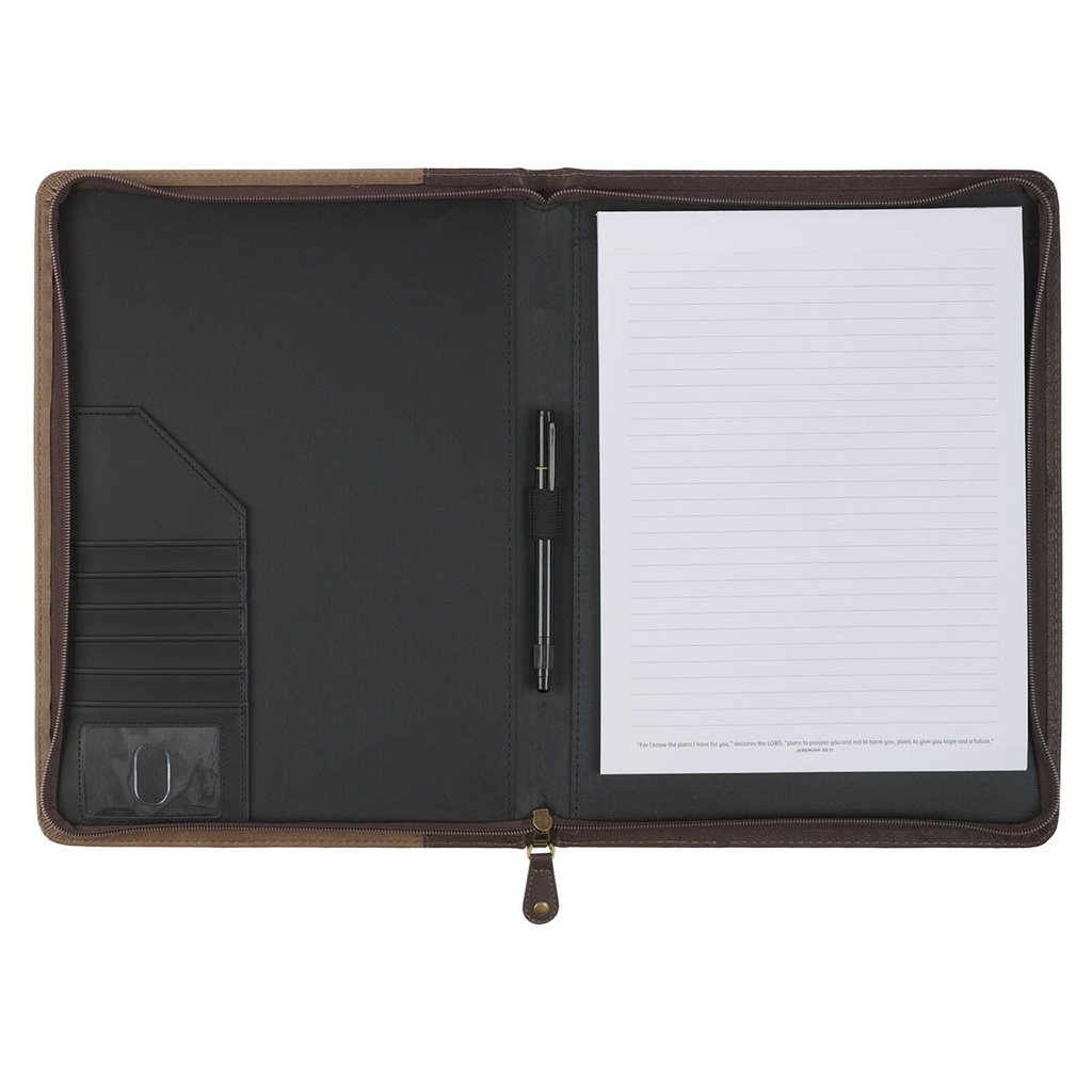 Executive Padfolio The Plans Brown and Taupe 