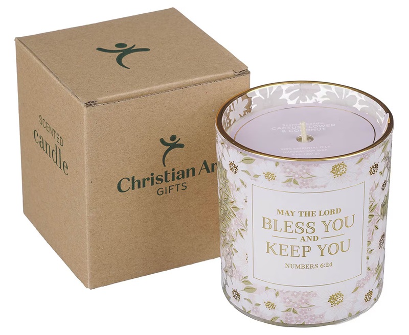 Glass Candle Bless You and Keep You Num. 6:24
