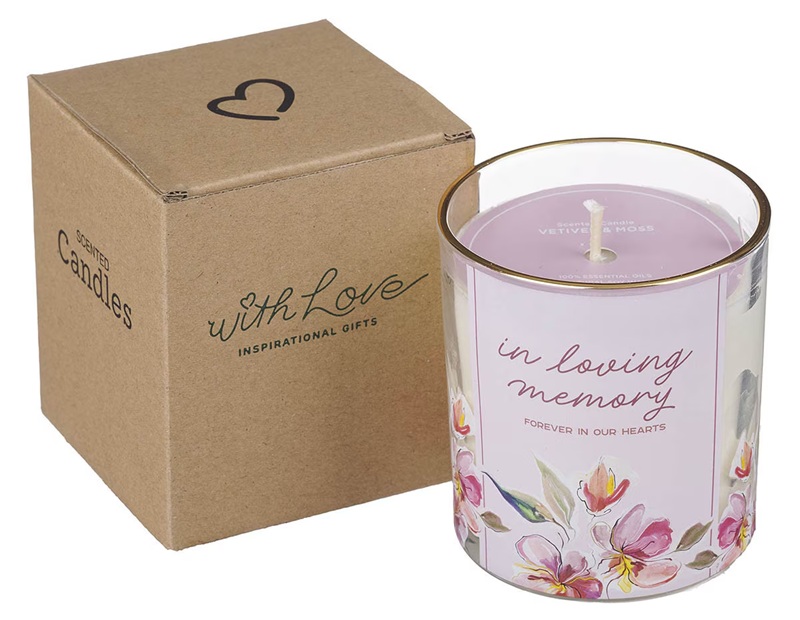Glass Candle In Loving Memory