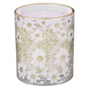 Glass Candle Bless You and Keep You Blossom and Coconut Scented Num. 6:24