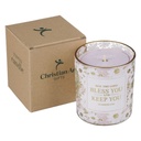 Glass Candle Bless You and Keep You Blossom and Coconut Scented Num. 6:24