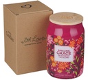 Glass Candle w/ Bamboo Lid Amazing Grace