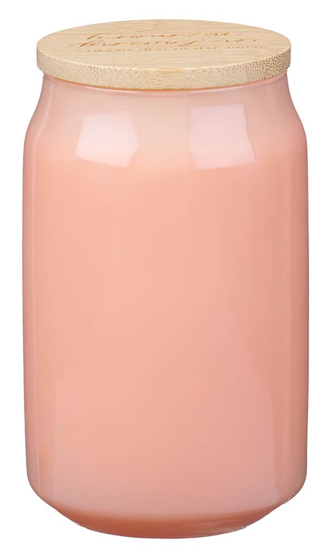 Glass Candle w/ Bamboo Lid In Loving Memory