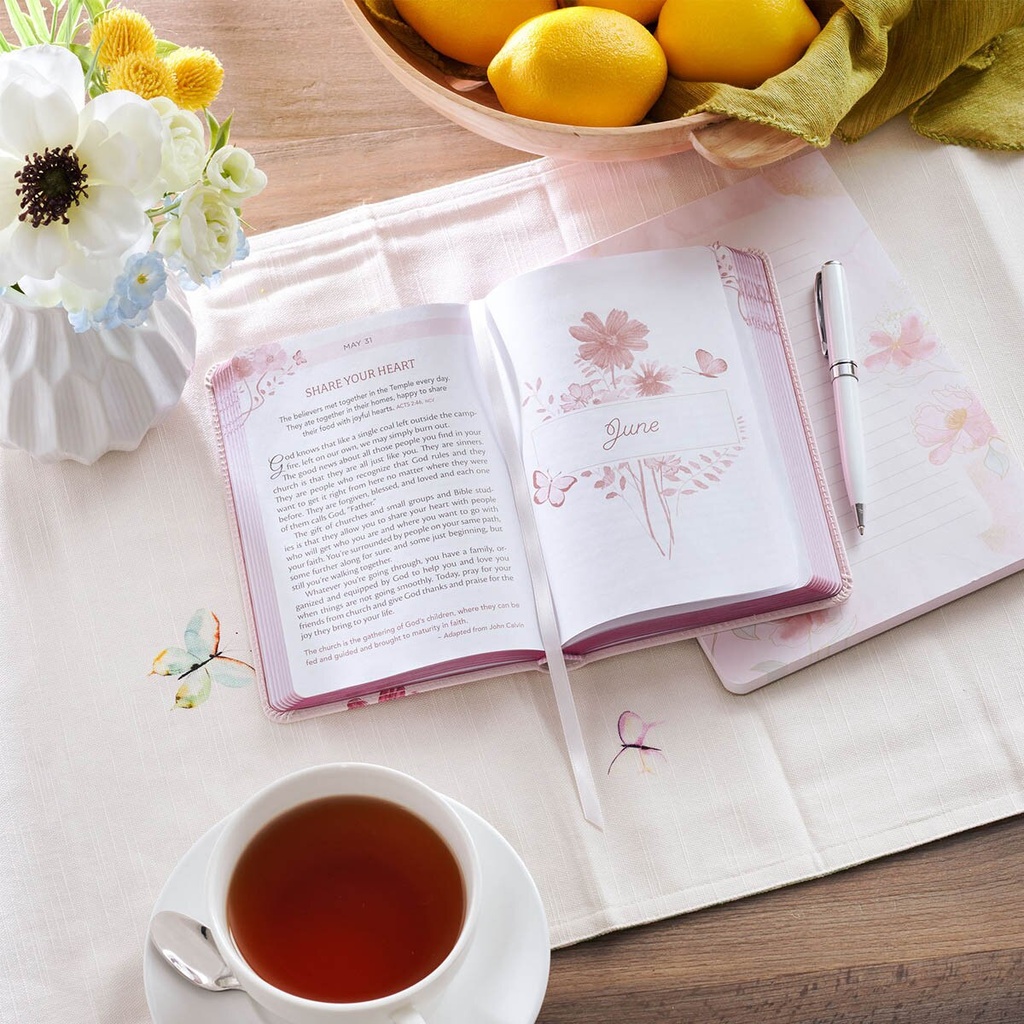He Restores My Soul Daily Devotional For Women Pink