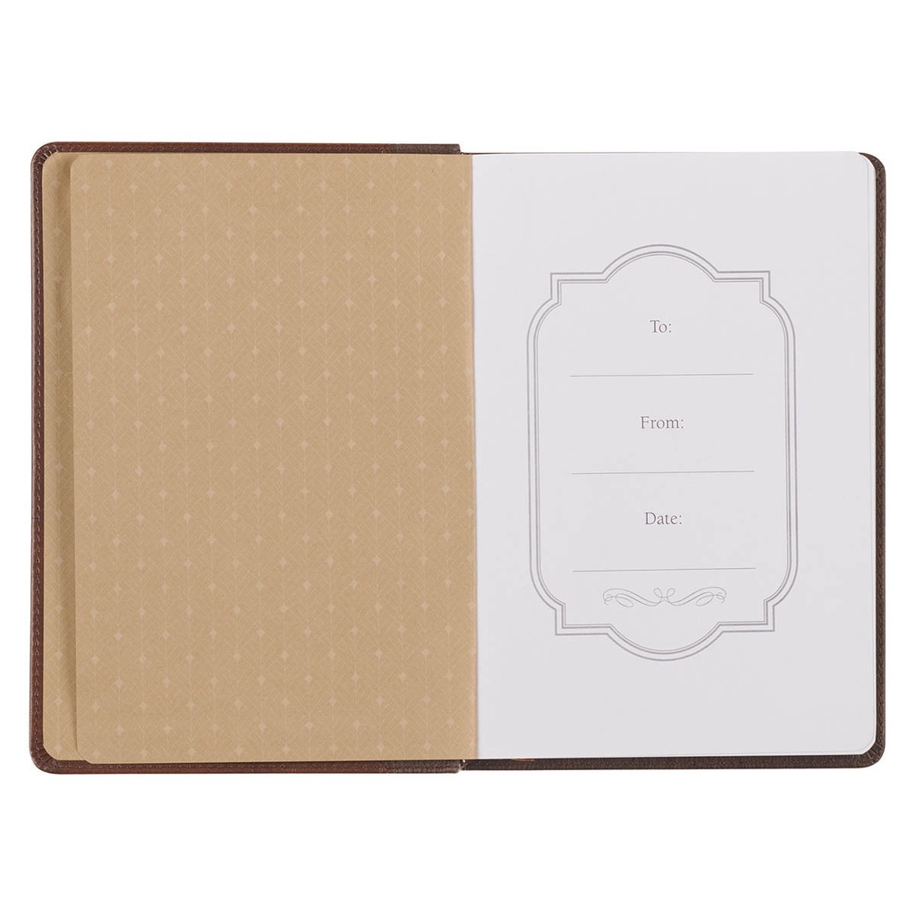 Journal Amazing Grace Brown Crown of Thorns Classic Faux Leather