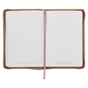 Journal Be Strong and Courageous Lion Tan Classic Faux Leather