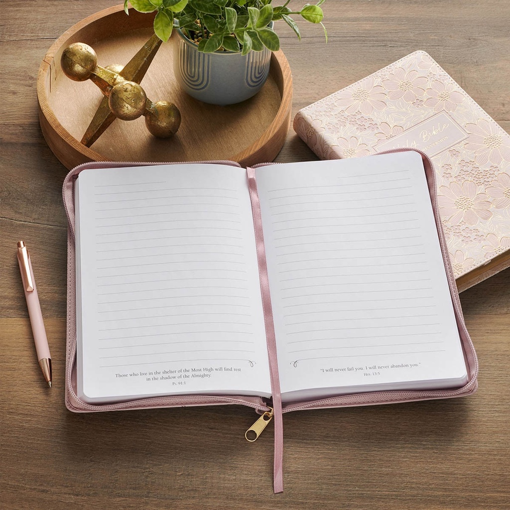 Journal Classic Zip Dusty Mauve Be Joyful 1 Thess. 5:16