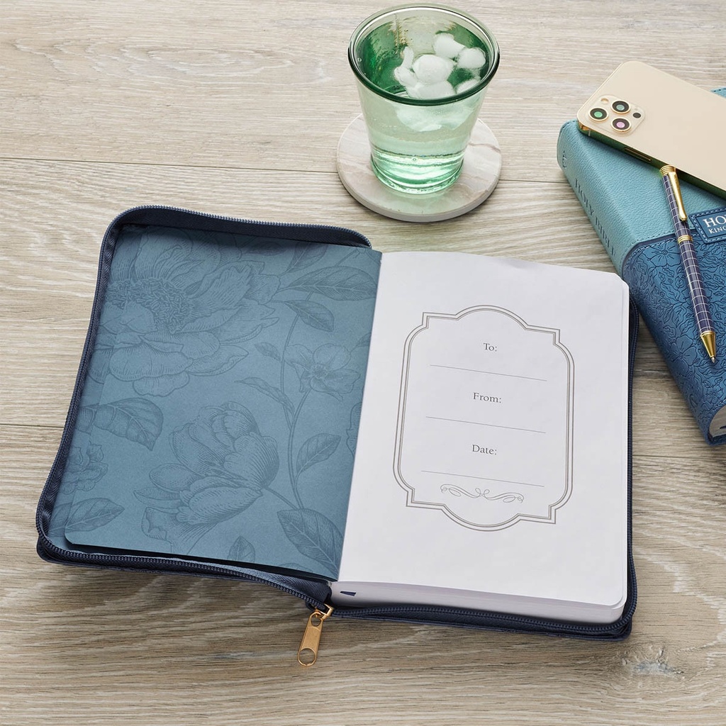 Journal Classic Zip Navy Amazing Grace