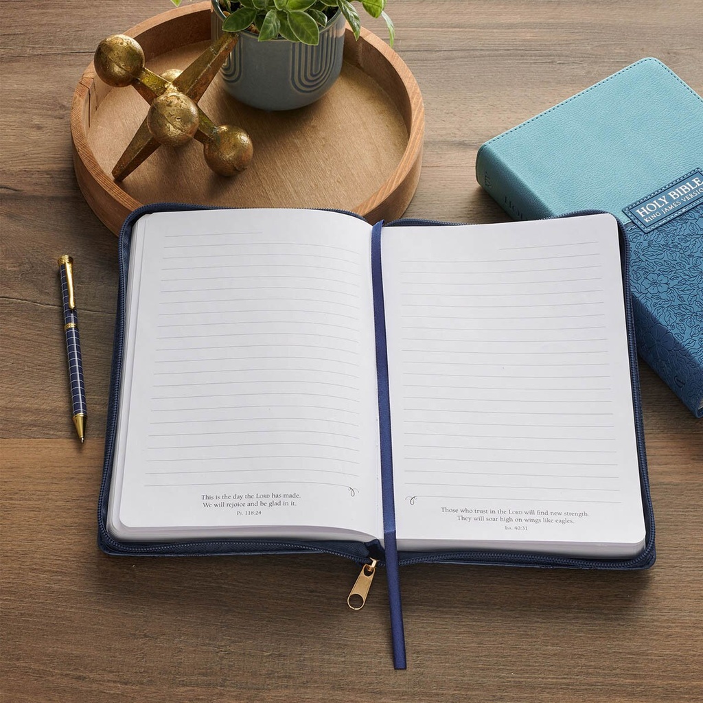 Journal Classic Zip Navy Amazing Grace
