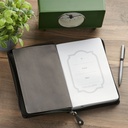 Journal Classic Zip Two-tone Brown and Black Zippered Man of God 1 Tim 6:11