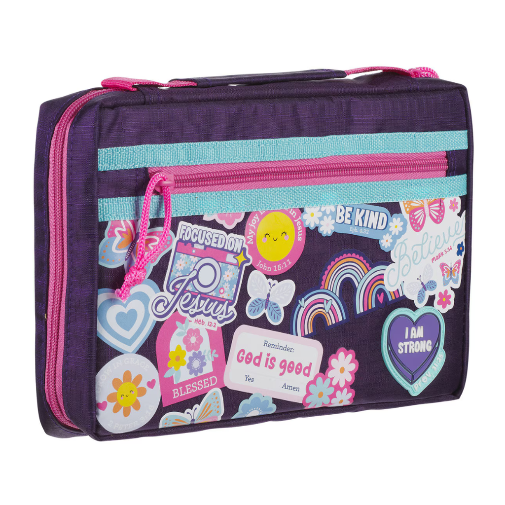 Bible Case Small Shine For Jesus Stickers Purple 