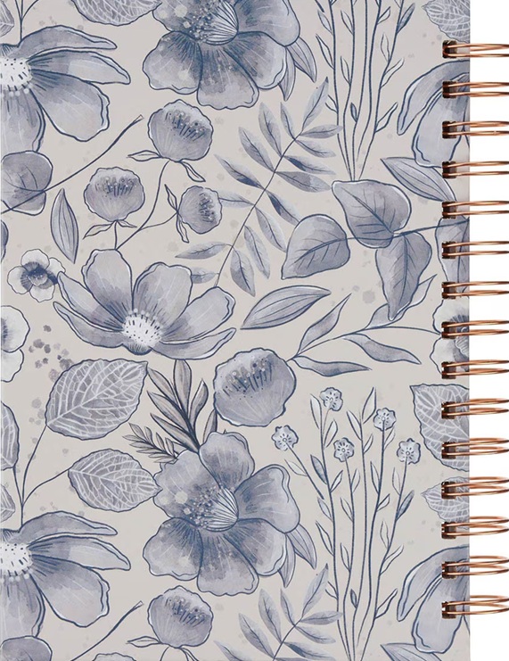 Journal Spiral Blue Floral Trust In the Lord Prov. 3:5