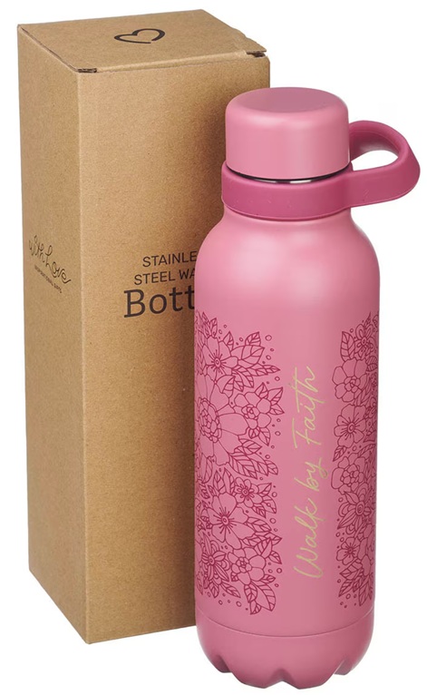 Water Bottle Walk By Faith Rose Floral Stainless Steel