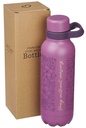 Water Bottle Pray Without Ceasing Plum Floral Stainless Steel