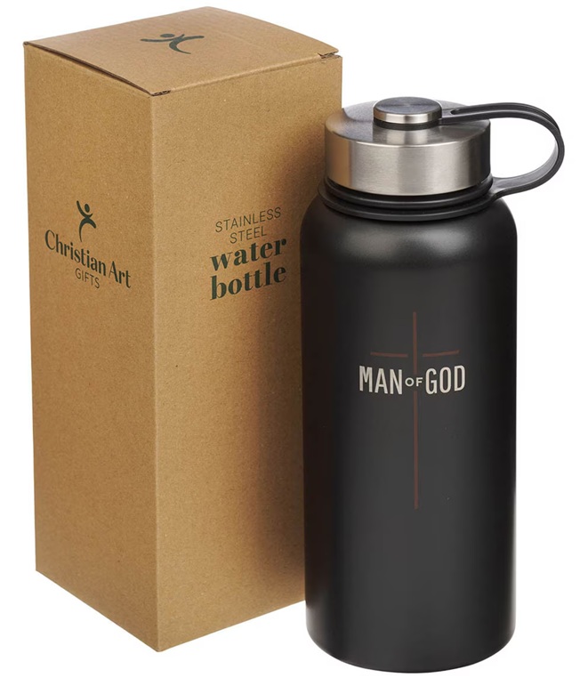 Water Bottle SS Black Man of God