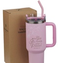 Tumbler SS Pink With God All Things Matt. 19:26