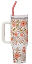 Tumbler SS Coral Floral Those Who Trust In The Lord Isa. 40:31