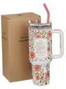 Tumbler SS Coral Floral Those Who Trust In The Lord Isa. 40:31