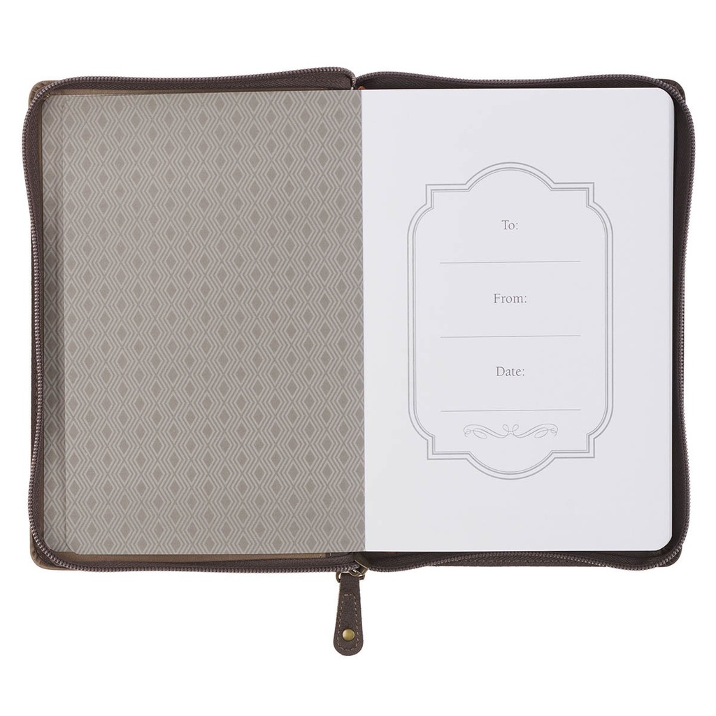 Journal Plans Cocoa Brown and Taupe Classic Faux Leather